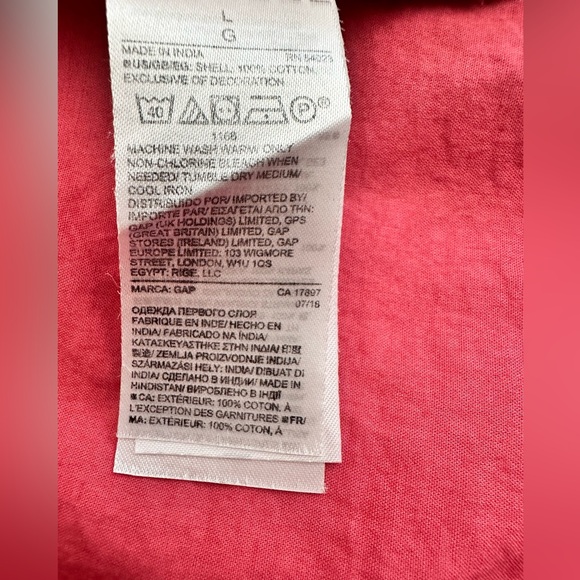 GAP Pintuck Mockneck Lace-Trim Women’s Blouse Size LG - Picture 5 of 8